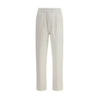 White Cotton Casual Pants