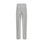 Gray Wool Casual Pants