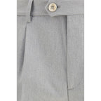 Gray Wool Casual Pants