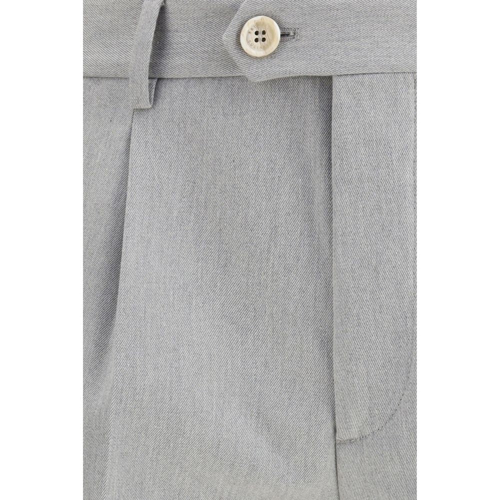 Gray Wool Casual Pants