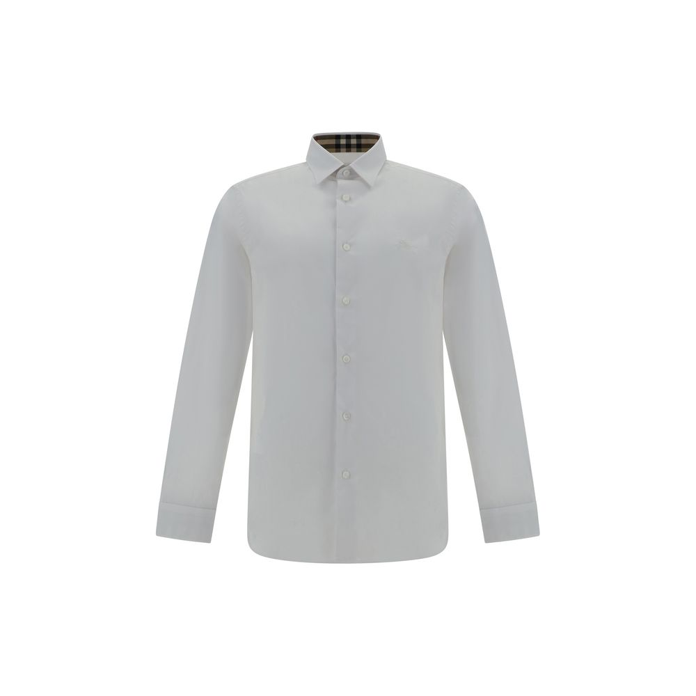 White Elastane Dress Shirt