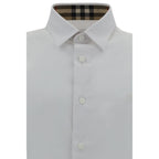 White Elastane Dress Shirt