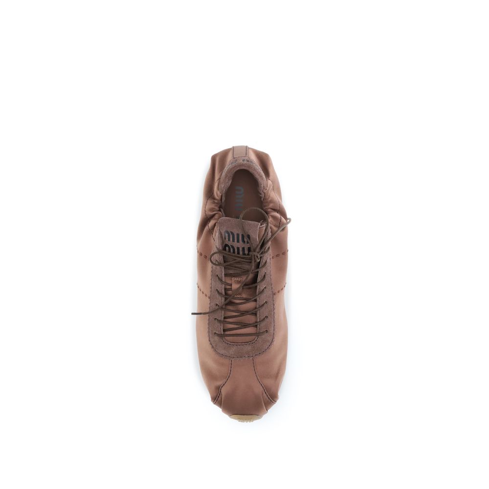 Brown Viscose Sneakers