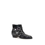 Black Calf Leather Bos Taurus Lace-Up Boots