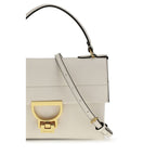 Beige Calf Leather Bos Taurus Handbag