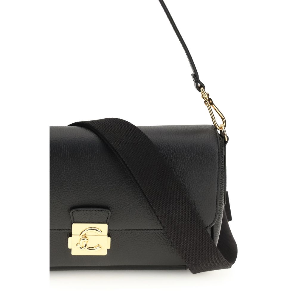 Black Calf Leather Bos Taurus Shoulder Bag