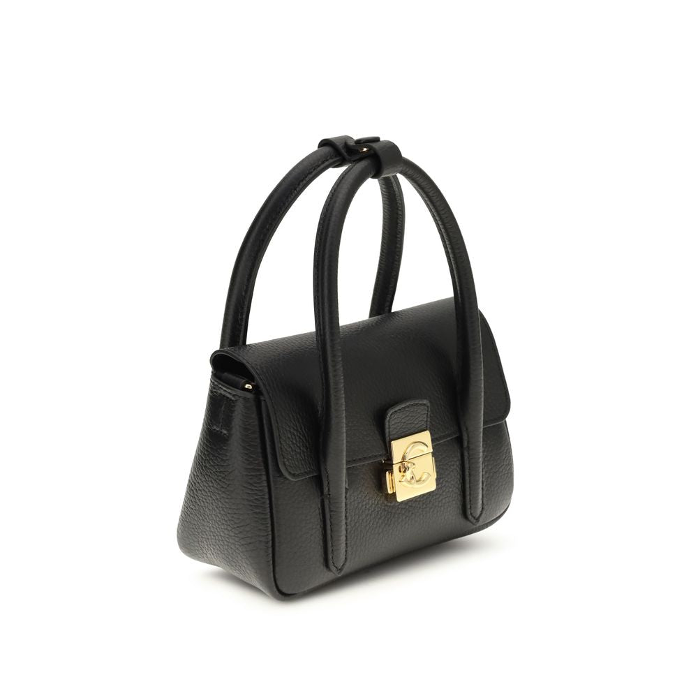 Black Calf Leather Bos Taurus Handbag