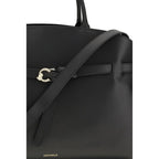 Black Calf Leather Bos Taurus Handbag