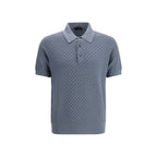 Blue Cotton Polo Shirt