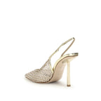 Gold Nylon Platform Pumps