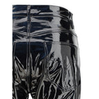 Black Polyethylene Casual Pants