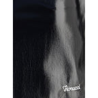 Black Cotton Mini Skirt