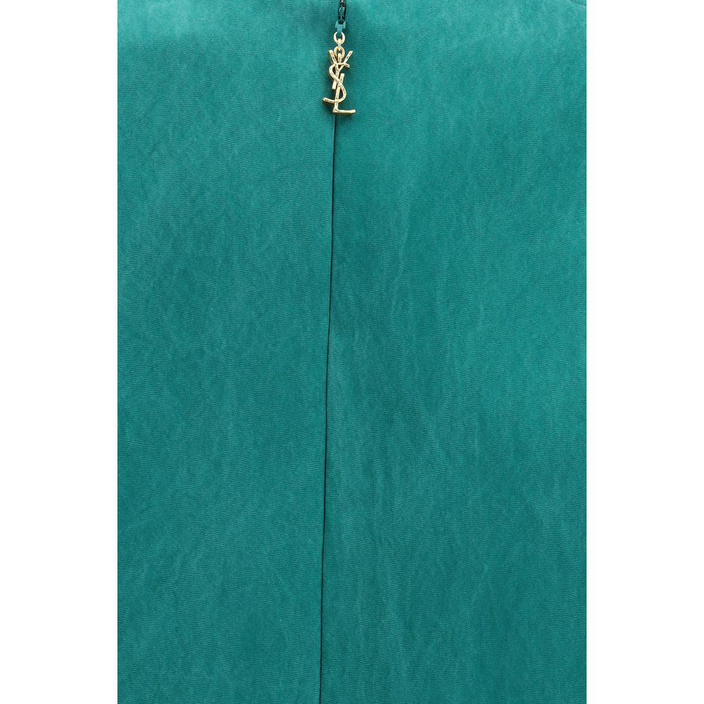 Bicolor Silk Casual Dress