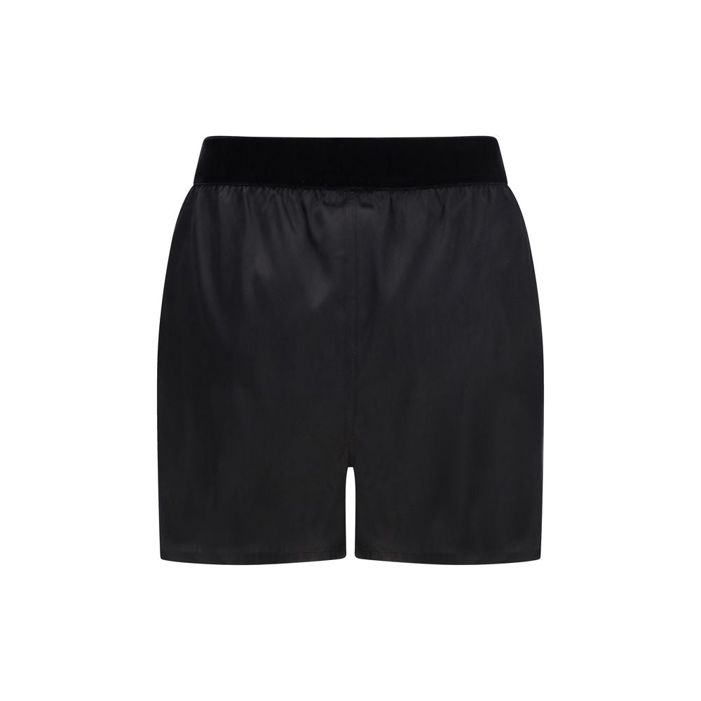 Black Silk Bermuda Shorts