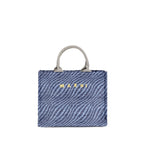 Blue Fabric Shoulder Bag