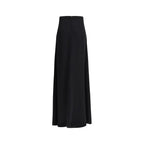 Black Silk Long Skirt