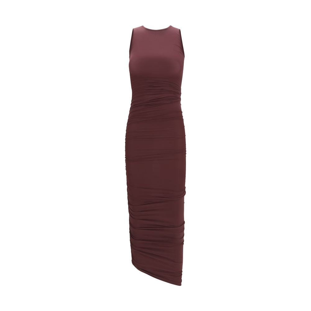 Bordeaux Polyamide Casual Dress