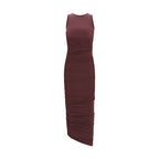 Bordeaux Polyamide Casual Dress