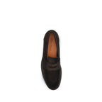 Brown Calf Leather Bos Taurus Slip-On Loafers