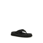 Black Rubber Flip-Flop Sandals
