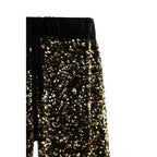 Gold Polyamide Casual Pants
