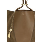 Beige Leather Shoulder Bag