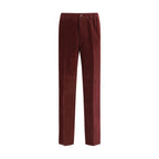 Bordeaux Cotton Casual Pants