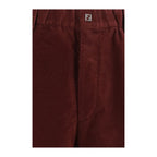 Bordeaux Cotton Casual Pants