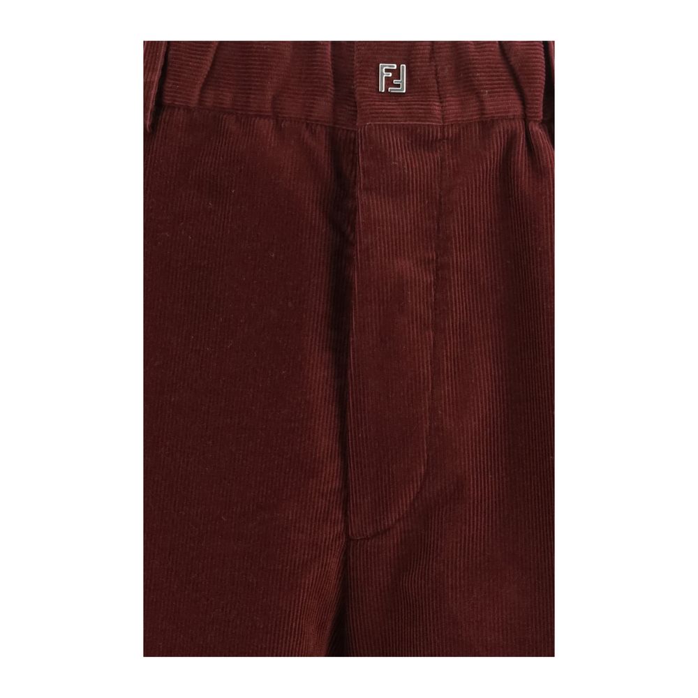 Bordeaux Cotton Casual Pants