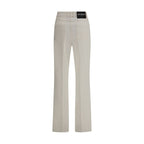White Cotton Straight-Leg Jeans