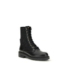 Black Calf Leather Bos Taurus Lace-Up Boots