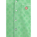 Bicolor Cotton Shortsleeve Shirt