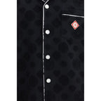 Black Cotton Shortsleeve Shirt