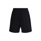 Black Cotton Bermuda Shorts