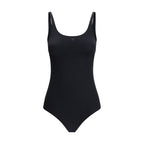 Black Elastane One-Piece Swimsuit