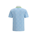 Blue Cotton Polo Shirt