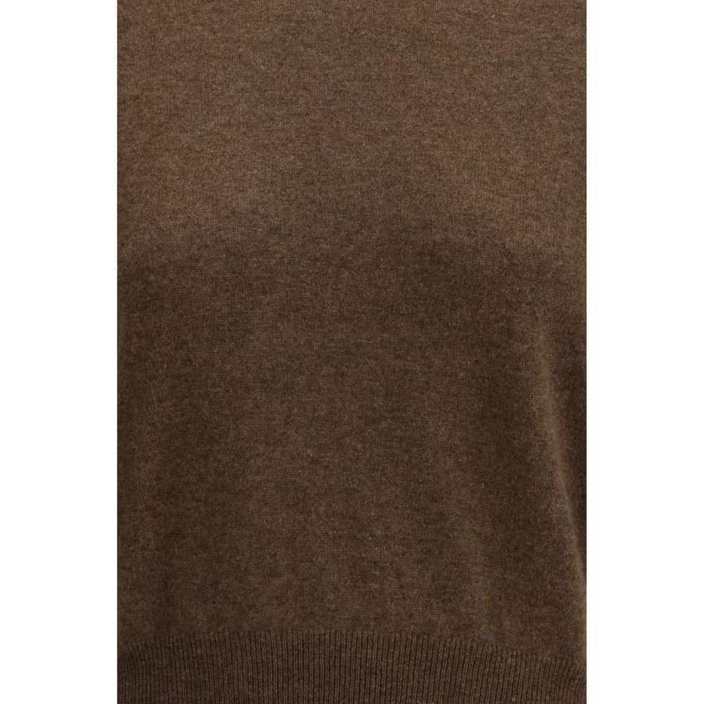 Brown Fleece Wool T-Shirt