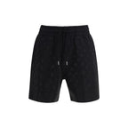 Black Cotton Bermuda Shorts