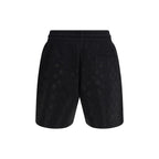 Black Cotton Bermuda Shorts