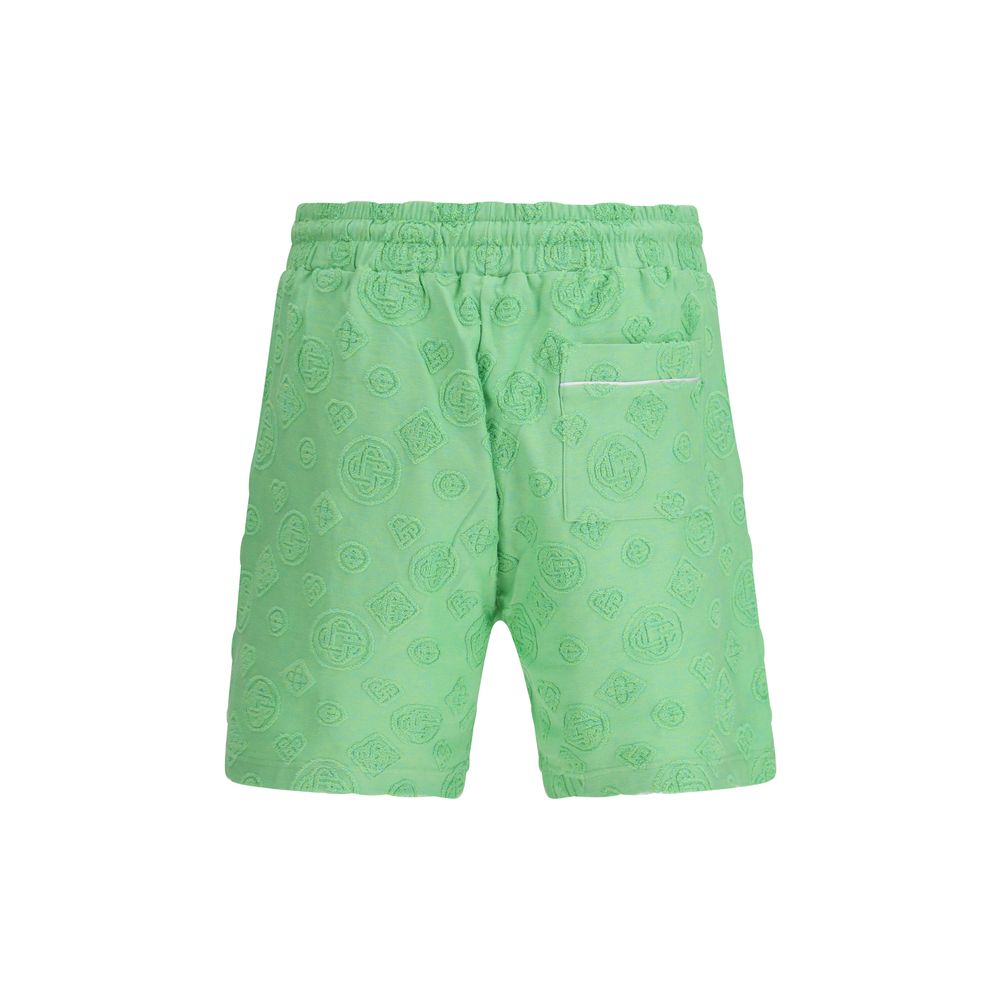 Bicolor Cotton Bermuda Shorts