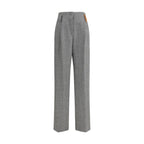 Multicolor Fleece Wool Casual Pants