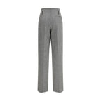 Multicolor Fleece Wool Casual Pants