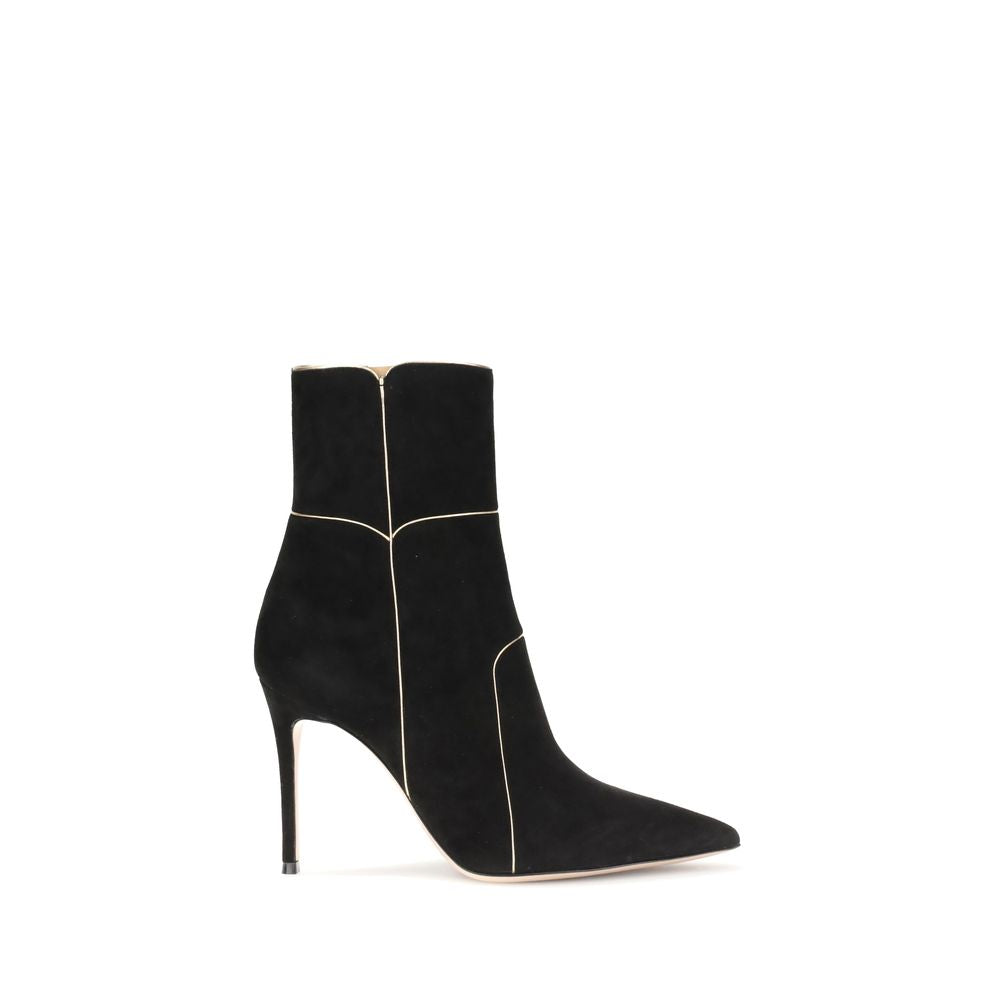 Black Leather Ankle Boots