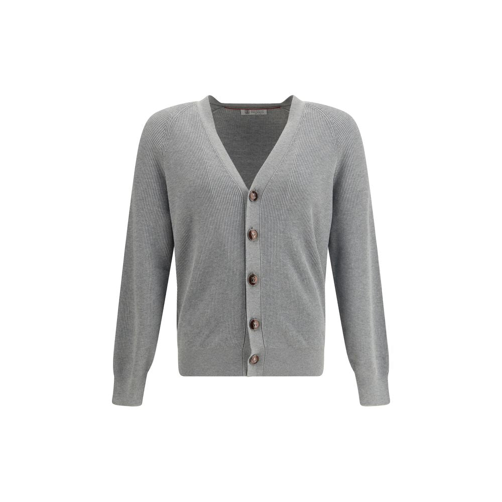 Gray Cotton Cardigan
