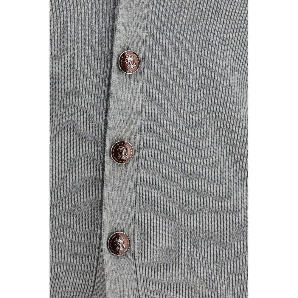 Gray Cotton Cardigan