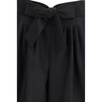 Black Wool Bermuda Shorts