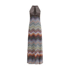 Multicolor Viscose Long Dress