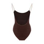 Brown Metal One-Piece Swimsuit