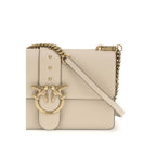 Beige Calf Leather Bos Taurus Shoulder Bag
