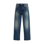 Blue Cotton Relaxed Fit Jeans
